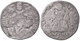 ZECCHE ITALIANE - ANCONA - Gregorio XIII (1572-1585) - Testone (AG g. 9,11)
qBB