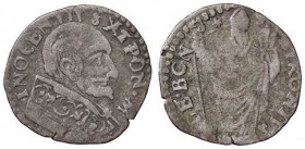ZECCHE ITALIANE - BOLOGNA - Innocenzo XI (1676-1689) - Doppio Bolognino CNI 87; Munt. 234 RR (MI g. 1,38)
meglio di MB