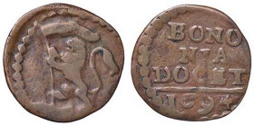 ZECCHE ITALIANE - BOLOGNA - Innocenzo XII (1691-1700) - Quattrino 1694 R CU
MB/qBB