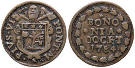 ZECCHE ITALIANE - BOLOGNA - Pio VI (1775-1799) - Quattrino 1784 CU
BB