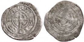 ZECCHE ITALIANE - BRESCIA - Comune (1254-1337) - Denaro scodellato CNI 35/39; MIR 110 RR (MI g. 0,4)
B/qBB