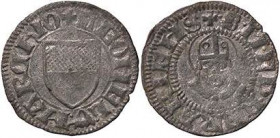 ZECCHE ITALIANE - FERRARA - Leonello D'Este (1441-1450) - Quattrino CNI 22/27; MIR 234 R (MI g. 0,64)
BB+