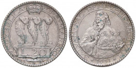 ZECCHE ITALIANE - SAN MARINO - Vecchia monetazione - 20 Lire 1931 Pag. 342; Mont. 20 AG
SPL
