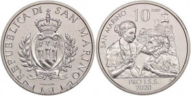 ZECCHE ITALIANE - SAN MARINO - Monetazione Euro - 10 Euro 2020 - Pro ISS NI
FDC
