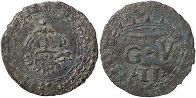 ZECCHE ITALIANE - URBINO - Guidobaldo II (1538-1574) - Quattrino CNI 184 e seg.;...