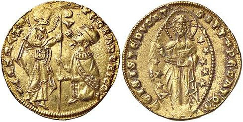 ZECCHE ITALIANE - VENEZIA - Pietro Gradenigo (1289-1311) - Ducato Pao. 1 R (AU g...