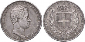 SAVOIA - Carlo Alberto (1831-1849) - 5 Lire 1844 G Pag. 255; Mont. 131 AG Mancanza sul collo
Mancanza sul collo
MB-BB
