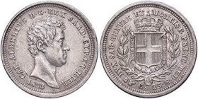 SAVOIA - Carlo Alberto (1831-1849) - 25 Centesimi 1833 T Pag. 332; Mont. 206 R AG
SPL