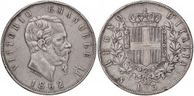 SAVOIA - Vittorio Emanuele II Re d'Italia (1861-1878) - 5 Lire 1862 N Pag. 483; Mont. 165 R AG Colpetti
Colpetti
meglio di MB