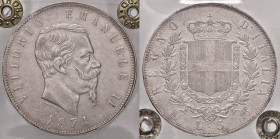 SAVOIA - Vittorio Emanuele II Re d'Italia (1861-1878) - 5 Lire 1874 M Pag. 498; Mont. 182 AG Sigillata Quattro Baj
Sigillata Quattro Baj
BB-SPL