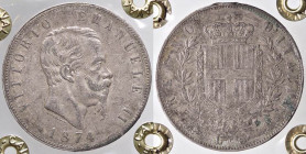 SAVOIA - Vittorio Emanuele II Re d'Italia (1861-1878) - 5 Lire 1874 M Pag. 498; Mont. 182 AG Colpetti - Sigillata Francesco Cavaliere
Colpetti - Sigi...