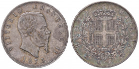 SAVOIA - Vittorio Emanuele II Re d'Italia (1861-1878) - 5 Lire 1875 M Pag. 499; Mont. 184 AG Patinata
Patinata
BB+