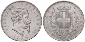SAVOIA - Vittorio Emanuele II Re d'Italia (1861-1878) - 5 Lire 1876 R Pag. 501; Mont. 188 AG
SPL