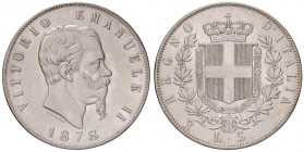 SAVOIA - Vittorio Emanuele II Re d'Italia (1861-1878) - 5 Lire 1878 R Pag. 503; Mont. 191 AG Abilmente lavata
Abilmente lavata
BB-SPL