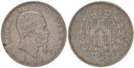 SAVOIA - Vittorio Emanuele II Re d'Italia (1861-1878) - 5 Lire 1878 R Pag. 503; Mont. 191 AG
qBB/BB+