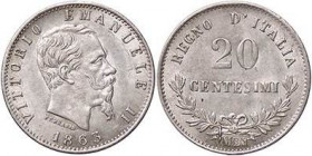 SAVOIA - Vittorio Emanuele II Re d'Italia (1861-1878) - 20 Centesimi 1863 M Valore Pag. 535; Mont. 226 AG
bello SPL