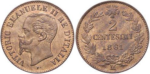 SAVOIA - Vittorio Emanuele II Re d'Italia (1861-1878) - 2 Centesimi 1861 M Pag. ...