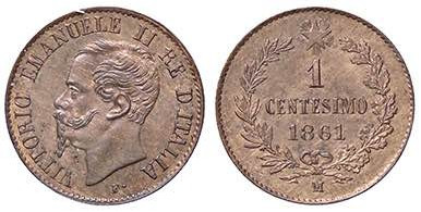 SAVOIA - Vittorio Emanuele II Re d'Italia (1861-1878) - Centesimo 1861 M Pag. 56...