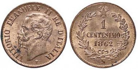 SAVOIA - Vittorio Emanuele II Re d'Italia (1861-1878) - Centesimo 1862 N Pag. 564; Mont. 262 CU Rame rosso
Rame rosso
FDC