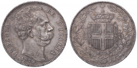 SAVOIA - Umberto I (1878-1900) - 5 Lire 1879 Pag. 590; Mont. 33 AG Graffi al D/
Graffi al D/
BB-SPL