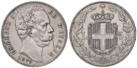 SAVOIA - Umberto I (1878-1900) - 5 Lire 1879 Pag. 590; Mont. 33 AG Graffi
Graffi
bel BB