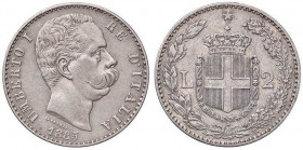 SAVOIA - Umberto I (1878-1900) - 2 Lire 1885 Pag. 595; Mont. 40 R AG
qSPL