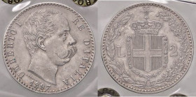 SAVOIA - Umberto I (1878-1900) - 2 Lire 1897 Pag. 598; Mont. 43 AG Sigillata Quattro Baj
Sigillata Quattro Baj
BB-SPL