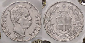 SAVOIA - Umberto I (1878-1900) - Lira 1886 Pag. 603; Mont. 48 AG Sigillata Quattro Baj
Sigillata Quattro Baj
SPL