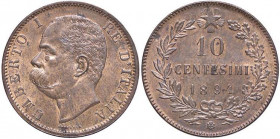 SAVOIA - Umberto I (1878-1900) - 10 Centesimi 1894 BI Pag. 616; Mont. 64 CU
qFDC