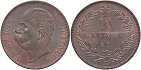 SAVOIA - Umberto I (1878-1900) - 10 Centesimi 1894 R Pag. 615; Mont. 63 R CU Riflessi rossi
Riflessi rossi
qFDC