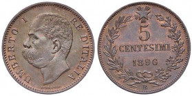 SAVOIA - Umberto I (1878-1900) - 5 Centesimi 1896 Pag. 618; Mont. 66 R CU
FDC