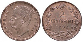 SAVOIA - Umberto I (1878-1900) - 2 Centesimi 1898 Pag. 623; Mont. 71 CU
FDC