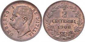 SAVOIA - Umberto I (1878-1900) - 2 Centesimi 1900 Pag. 624; Mont. 72 CU
FDC