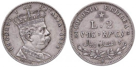 SAVOIA - Eritrea - 2 Lire 1896 Pag. 633; Mont. 83 R AG Colpetto
Colpetto
BB+