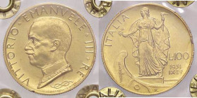 SAVOIA - Vittorio Emanuele III (1900-1943) - 100 Lire 1931 IX Prora Pag. 646; Mont. 20 AU Colpetti e saggio al bordo - Sigillata Francesco Cavaliere
...
