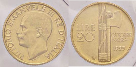 SAVOIA - Vittorio Emanuele III (1900-1943) - 20 Lire 1923 Fascetto Pag. 670; Mont. 55 R AU Sigillata Francesco Cavaliere
Sigillata Francesco Cavalier...