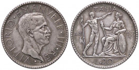 SAVOIA - Vittorio Emanuele III (1900-1943) - 20 Lire 1927 A VI Littore Pag. 672; Mont. 65 AG
BB-SPL