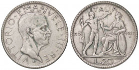 SAVOIA - Vittorio Emanuele III (1900-1943) - 20 Lire 1927 A VI Littore Pag. 672; Mont. 65 AG
qBB
