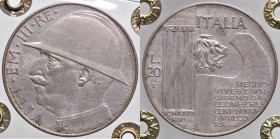 SAVOIA - Vittorio Emanuele III (1900-1943) - 20 Lire 1928 Elmetto Pag. 680; Mont. 76 NC AG Lavata al D/ - Sigillata Francesco Cavaliere
Lavata al D/ ...