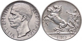 SAVOIA - Vittorio Emanuele III (1900-1943) - 10 Lire 1927 ** Biga Pag. 692a; Mont. 90 AG Colpetto
Colpetto
BB+