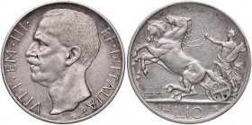 SAVOIA - Vittorio Emanuele III (1900-1943) - 10 Lire 1929 ** Biga Pag. 694a; Mont. 94 AG
BB