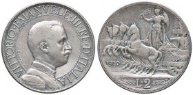 SAVOIA - Vittorio Emanuele III (1900-1943) - 2 Lire 1910 Quadriga lenta Pag. 733; Mont. 148 R AG
qBB/BB