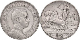SAVOIA - Vittorio Emanuele III (1900-1943) - 2 Lire 1910 Quadriga lenta Pag. 733; Mont. 148 R AG Colpetto
Colpetto
qBB