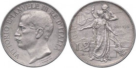 SAVOIA - Vittorio Emanuele III (1900-1943) - 2 Lire 1911 Cinquantenario Pag. 736; Mont. 152 AG
BB/BB+