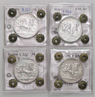 SAVOIA - Vittorio Emanuele III (1900-1943) - 2 Lire 1914÷17 Quadriga Briosa Pag. 737÷740; Mont. 154÷157 R AG Sigillate Quattro Baj tutte FDC tranne il...