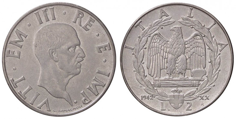 SAVOIA - Vittorio Emanuele III (1900-1943) - 2 Lire 1942 XX Impero Pag. 761; Mon...