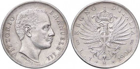 SAVOIA - Vittorio Emanuele III (1900-1943) - Lira 1906 Aquila Pag. 766; Mont. 191 AG
qSPL