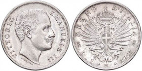 SAVOIA - Vittorio Emanuele III (1900-1943) - Lira 1907 Aquila Pag. 767; Mont. 192 AG
SPL-FDC