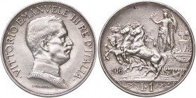 SAVOIA - Vittorio Emanuele III (1900-1943) - Lira 1916 Quadriga briosa Pag. 774; Mont. 201 R AG Colpetto
Colpetto
qSPL
