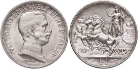 SAVOIA - Vittorio Emanuele III (1900-1943) - Lira 1917 Quadriga briosa Pag. 775; Mont. 202 AG
FDC